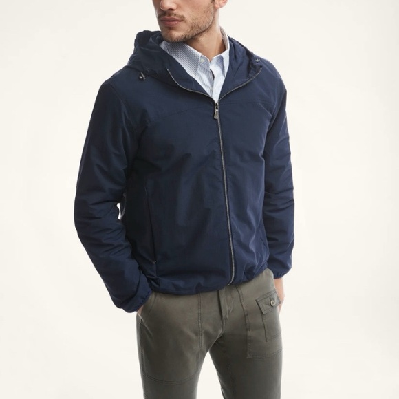 Brooks Brothers Other - Brooks Brothers Water Repellent Windbreaker Size XXL Olive Green Hooded Jacket
